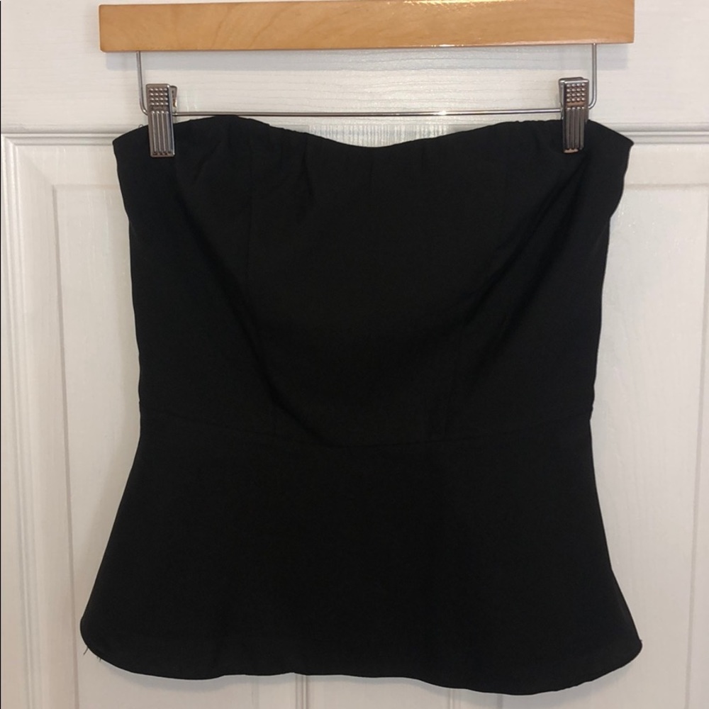 Express Black Puplum Strapless